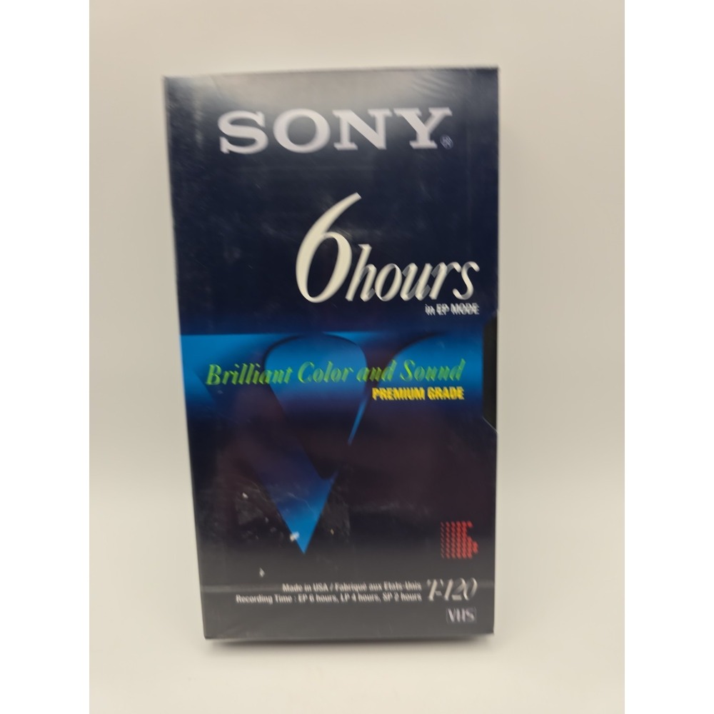 Sony T120VRH Premium Grade VHS Video Tapes